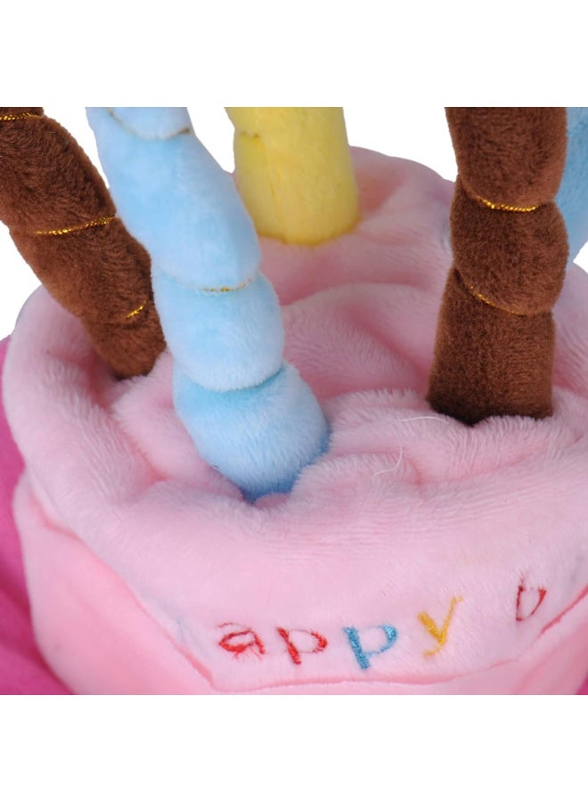 Dog Cat Birthday Cake Hat Pet Cap Headwear Hat with Colorful Candles for Small Medium Dogs Cats Costumes Headwear Party Accessory - Image 5